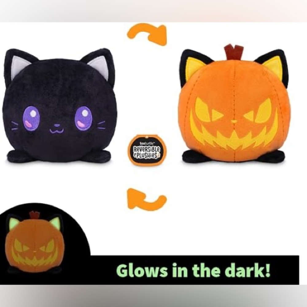 TeeTurtle Glow in The Dark Jack-O-Lantern, NWT